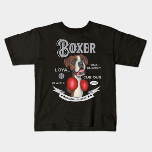 Boxer wearing boxing gloves Kids T-Shirt